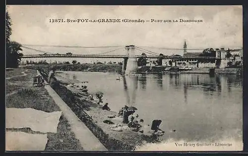 AK Sainte-Foy-la-Grande, Pont sur la Dordogne