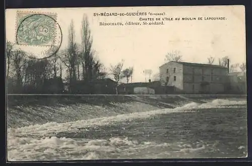 AK Saint-Médard-de-Guizières, Chutes de l`Isle au moulin de Lapouyade