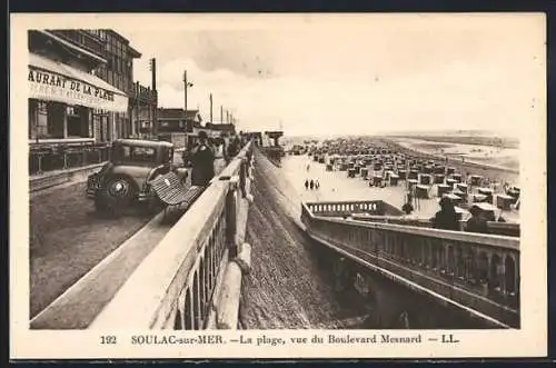 AK Soulac-sur-Mer, La plage, vue du Boulevard Mesnard
