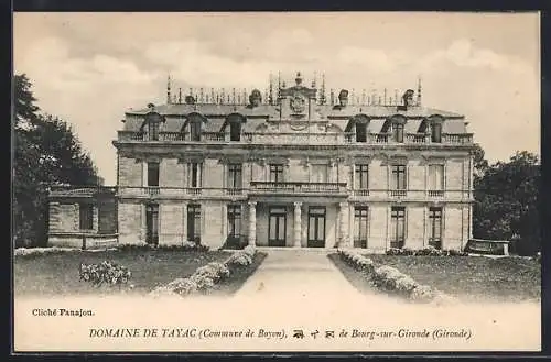 AK Tayac, Domaine de Tayac dans la commune de Bayon, vue de la facade principale