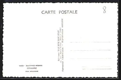 AK Queyrac, Vue aérienne du village et de l`église