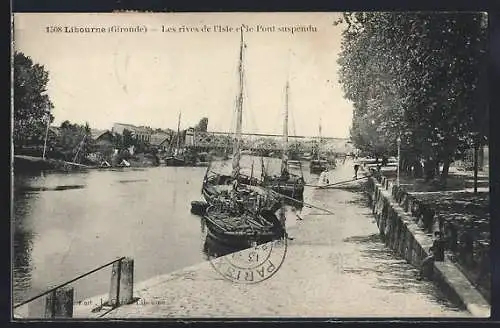 AK Libourne, Les rives de l`Isle et le Pont suspendu
