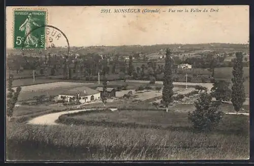 AK Monségur, Vue sur la Vallée du Dropt