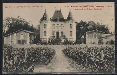 AK Pompignac, Château de Rivasseau et vignobles environnants