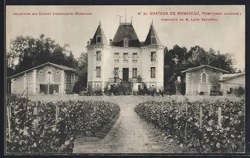 AK Pompignac, Château de Rivasseau au milieu des vignes
