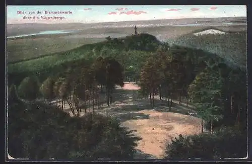 AK Berlin-Köpenick, Müggelberge von der Bismarckwarte aus