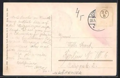 AK Berlin-Köpenick, Müggelberge von der Bismarckwarte aus