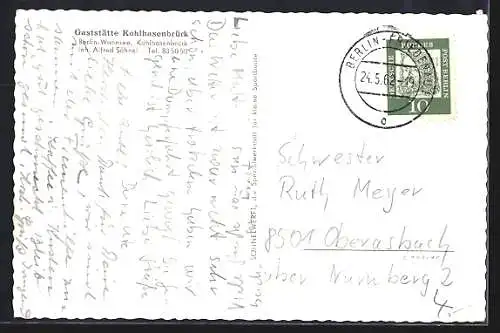 AK Berlin-Wannsee, Kohlhasenbrück, Gaststätte Kohlhasenbrück A. Söhnel