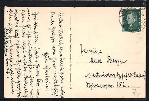 AK Radeburg i. Sa., Blick zur Bildungs- und Haushaltungsschule