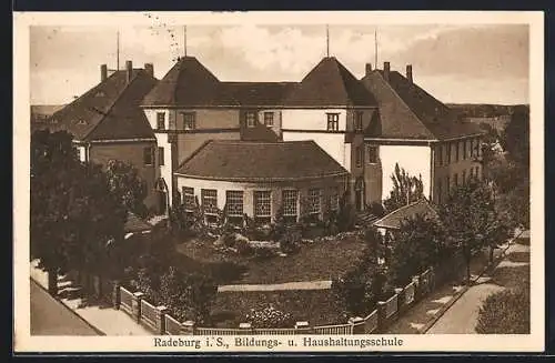 AK Radeburg i. Sa., Blick zur Bildungs- und Haushaltungsschule