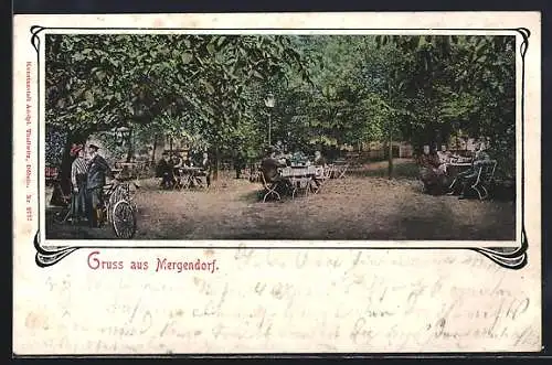 AK Mergendorf, Partie im Wirtschaftsgarten