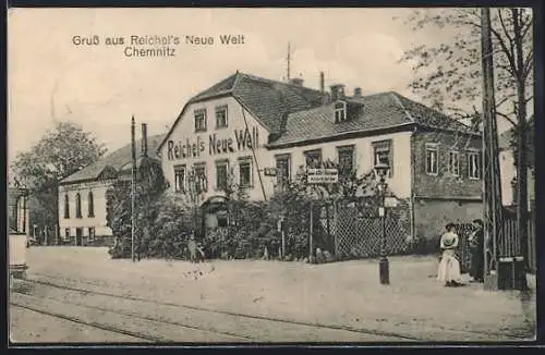 AK Chemnitz, Gasthof Reichel`s Neue Welt