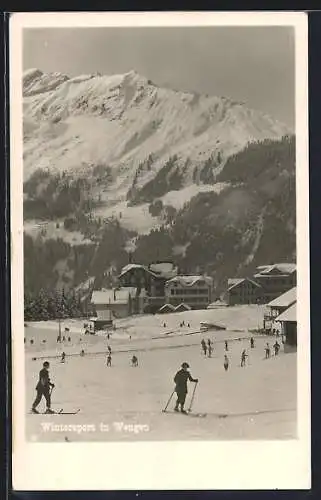 AK Wengen, Teilansicht mit Skiläufern