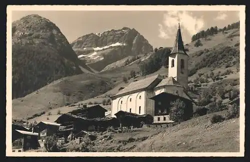 AK Kippel /Lötschental, Ferden Rothorn, Ortsansicht mit Kirche