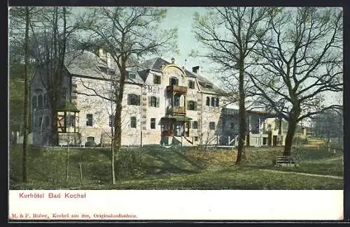 AK Bad Kochel, Blick zum Kurhotel