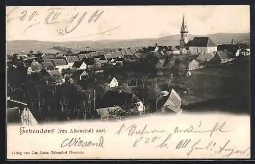AK Erbendorf, Ortsansicht von Altenstadt aus