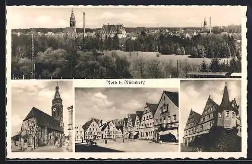 AK Roth b. Nürnberg, Ortsansicht mit Kirche