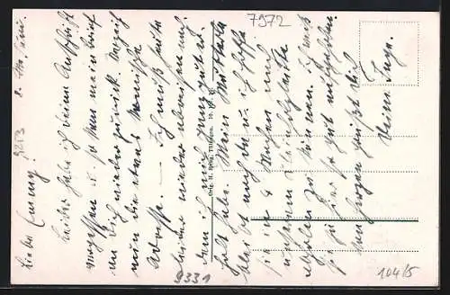 Künstler-AK Isny i. A., Blick auf das Rathaus