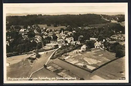 AK Feldafing am Starnbergersee, Blick auf den Ort aus dem Flugzeug