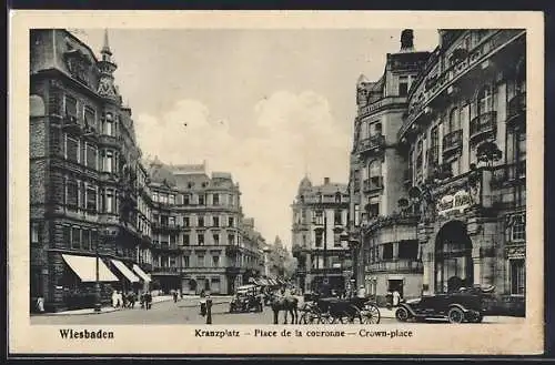 AK Wiesbaden, Partie am Kranzplatz