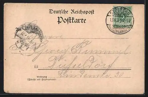 AK Aachen, Blick auf den Gasthof Waldschenke