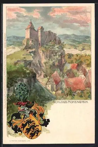 AK Ahorn, Das Schloss Hohenstein in der Abenddämmerung