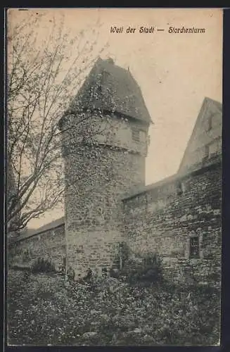 AK Weil der Stadt, Blick auf den Storchenturm