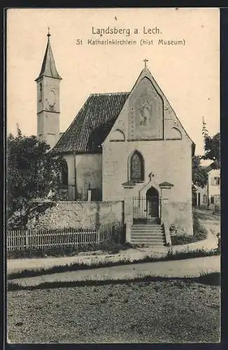 AK Landsberg a. Lech, Blick auf das St. Katherinkirchlein
