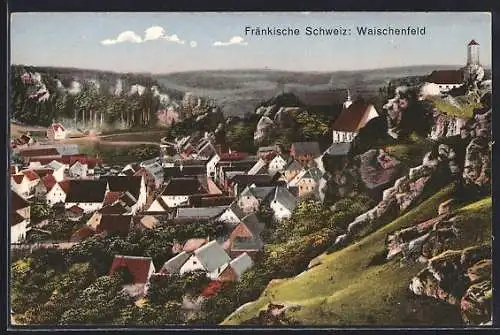 AK Waischenfeld /Fränk. Schweiz, Ortsansicht mit Umgebung
