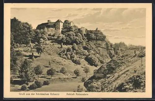 AK Rabenstein /Fränk. Schweiz, Blick auf das Schloss