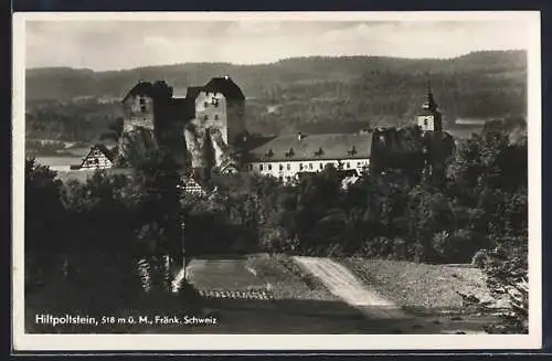 AK Hiltpoltstein /Fränk. Schweiz, Blick auf die Burg und Kirche