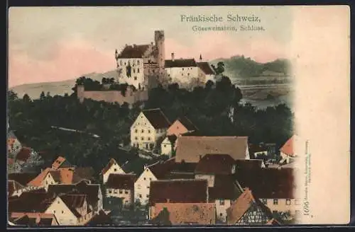 AK Gössweinstein /Fränk. Schweiz, Blick auf das Schloss