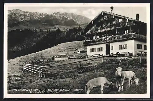AK Bad Tölz /Obbay., Blomberghaus mit Benediktenwandgruppe