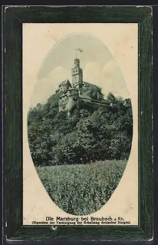 AK Braubach a. Rh., Blick auf die Marxburg