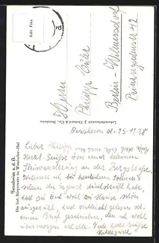 AK Bensheim, Strassenpartie am Bürgerwehr im Wambolter-Hof