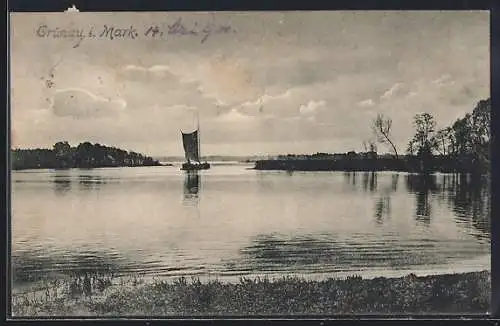 AK Berlin-Rauchfangswerder, Blick auf den Zeuthener See vom Restaurant Waldhaus Rauchfangswerder