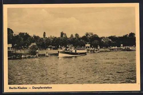 AK Berlin, Dampferstation in Kladow