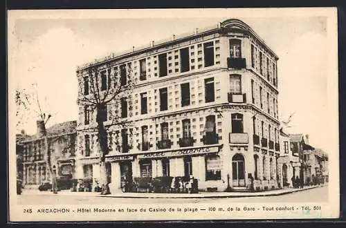 AK Arcachon, Hôtel Moderne en face du Casino de la plage, à 100 m de la gare, tout confort