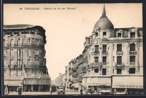 AK Toulouse, Entrée de la rue Bayard
