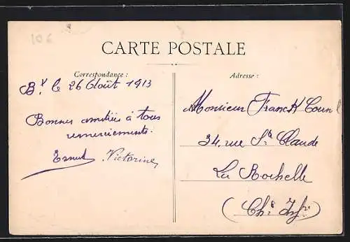 AK Bordeaux, Coin d`un Salon de Correspondance au Grand Hôtel Montré