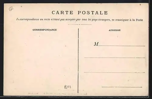 AK Saint-Louis-de-Montferrand, L`église et la place avec une voiture ancienne