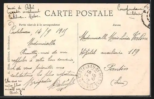 AK Castelnau-de-Médoc, L`Hospice et son jardin fleuri