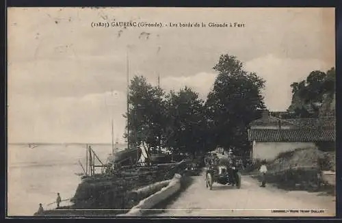 AK Gauriac, Les bords de la Gironde à Furt