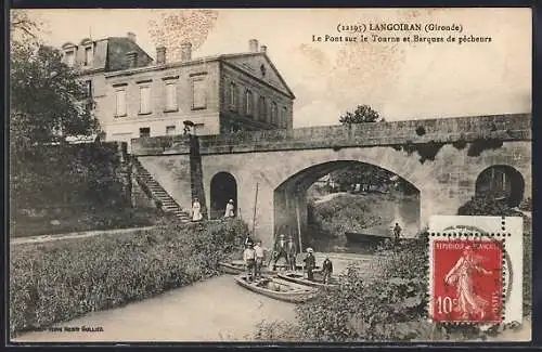 AK Langoiran, Le Pont sur le Tourné et Barques de pêcheurs
