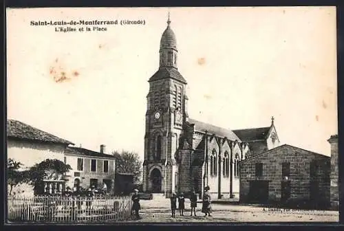 AK Saint-Louis-de-Montferrand, L`Église et la Place
