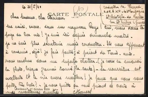 AK Saint-Christophe-des-Bardes, La Grande-Rue et la Mairie