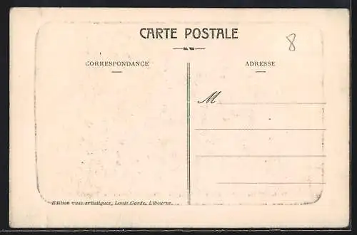 AK Sainte-Foy-la-Grande, Boulevard Gratiolet et Statue Broca