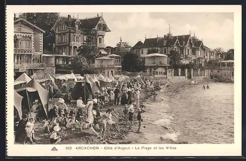 AK Arcachon, Côte d`Argent, La Plage et les Villas
