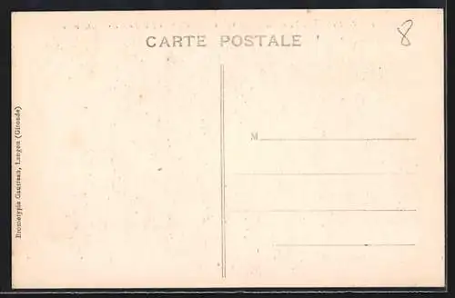 AK Villandraut, Le Pont du Ciron, Villa Bel-Air, La Gendarmerie