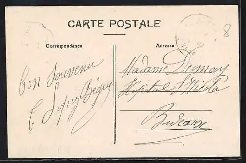 AK La Réole, Promenade des Tilleuls et Abside de l`Église